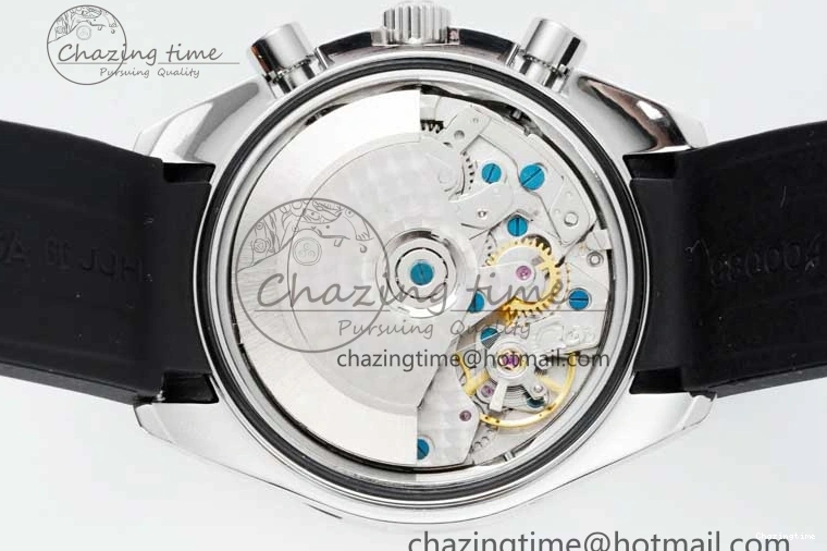 1227 SportInspired Speedmaster Racing Master SS HKF Best Edition Blue Black Dial on Black Rubber Strap A 7817